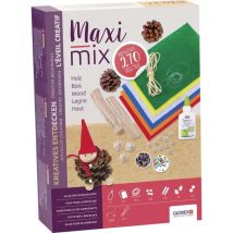 Glorex Gmbh - Glorex Bastelpackung Creativ Maxi Mix Naturholz Kinderbasteln