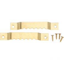 Glorex Bilderrahmen Aufhänger 2 Stück 66 mm, goldfarben Bastelmaterial