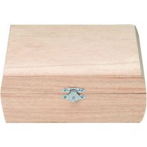 Glorex 900-Scatola in Legno di Pino, Quadrata, Grande Circa cm, fsc Mix, per verniciare, incollare o Decorare con Il Ferro da Bollo, Animale, Colore