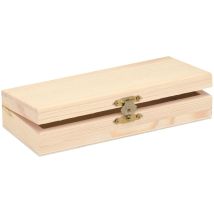 Glorex Gmbh - Glorex 6 1682 501-scatola Rettangolare In Legno, Circa 20 X 10 X 5 Cm, Per Uso Interno Ed Esterno E Come Decorazione, Wood, Nature