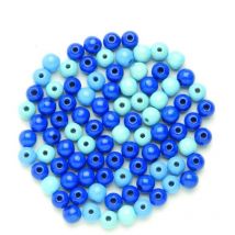 Glorex Holzperle blau-mix 15 mm Perlen