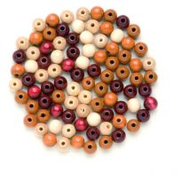 Glorex Holzperle braun-mix 10 mm Schmuckbasteln