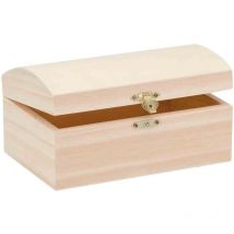 Glorex Inspirations glorex 6 1682 401-Cassetta barocca in Legno di Pino, Grande Circa 18 x 12 x 9 cm, Miscela fsc, per dipingere, incollare o