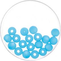 Glorex Perle Polaris 6 mm 20 Stück, matt aqua Schmuckbasteln
