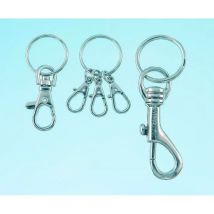 Glorex Schlüsselanhänger 1 Karabiner Ring 25 mm Bastelmaterial