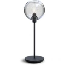 Gloria Globe Sobremesa Estructura Negra, Cristal Transparente, Cable Encendido 1x E14