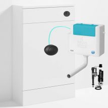 Fnx Bathrooms - Gloss White 500 x 200mm Back to Wall wc Unit with Concealed Toilet Cistern Set - Side Entry