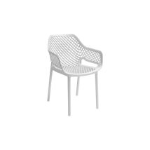 Poltrone Aria In Polipropilene Bianco, Impilabile,58x60x82 Cm, 3,8 Kg, Schienale Ergonomico, Made In Italy - Gloupie