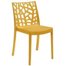 Gloupie - Sedia Matrix In Polipropilene Senape, Dim. 55 x 47 x 82 Cm, Peso 4 Kg, Per Interno Ed Esterno, Made In Italy,Impilabili