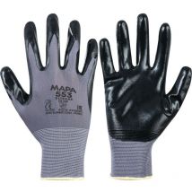 Mapa Professionnel - Mapa Professional Nitrile Coated Gloves, Mechanical Hazard, Black, Size 8