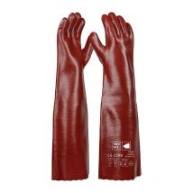 Glove Protection ctre Pirat Chemics Tamaño 10 Red-Brun pvc en 388. e (por 6)