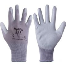 Hedi - Mapa Professional 551 Ultrane Palm-side Coated Grey Gloves - Size 6