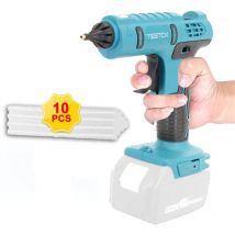 Teetok - Glue Guns,Cordless Hot Melt Glue Gun, with 10pcs 11mm Glue Sticks for diy, Crafts & Repairs ( No Battery),Compatible with Makita Battery