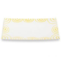 Gmundner Keramik - Gmundner cerámica amarillo flameado, plato rectangular (30x20cm)