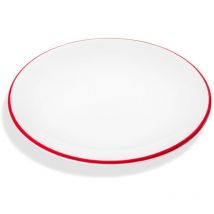Gmundner Cerámica Borde Rojo Rubí, Taza Plato (Ø 15cm)