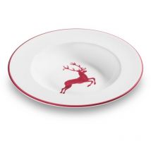 Gmundner Cerámica Bordeauxr. Ciervo, plato hondo Gourmet (Ø 24cm)