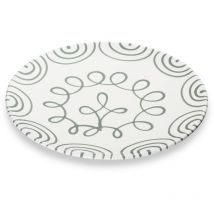 Gmundner Keramik - Gmundner Cerámica Gris Flameado, Plato Vajilla Taza (ø 28cm)