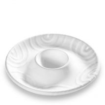 Gmundner Keramik - Gmundner Cerámica Huevera Blanca Flameada (ø 12 cm)