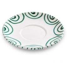 Gmundner Keramik - Gmundner Cerámica Verde Flameado, platito taza de té Maxima (Ø18cm)