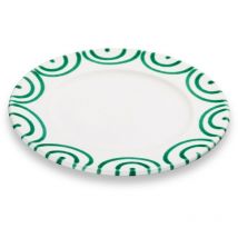 Gmundner Keramik - Gmundner Cerámica Verde Flameado, Plato de Postre Gourmet (Ø18cm)