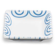 Gmundner Keramik - Blaugeflammt, Snackschale (11x11cm)