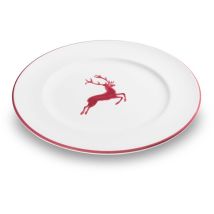 Gmundner Keramik - Bordeauxr. Hirsch, Speiseteller Gourmet (ø 27cm)