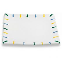 Buntgeflammt, Dessertteller Trend (20x20cm) - Gmundner Keramik
