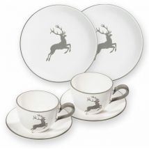 Gmundner Keramik - Grauer Hirsch, Frühstück für 2 Cup