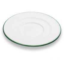 Grüner Rand, Unterteller Cappuccino (ø 14cm) - Gmundner Keramik