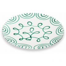 Grüngeflammt, Speiseteller Cup (ø 28cm) - Gmundner Keramik