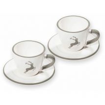 Gmundner Keramik - Rosa Hirsch Espresso für 2