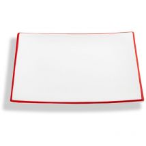 Gmundner Keramik - Rubinroter Rand, Speiseteller Trend (26x26cm)