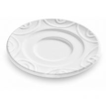 Weißgeflammt Unterteller Espresso (ø 11cm) - Gmundner Keramik