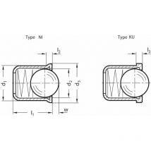 Otto Ganter Gmbh&co.kg - Ganter GN614-5-NI Spring Plunger All Stainless Steel- you get 5