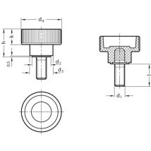 Ganter GN421-M5-15 Knurled Thumb Screw- you get 5