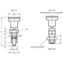 Otto Ganter Gmbh&co.kg - Ganter GN617.1-8-AK Indexing Plunger Steel