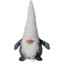 Vacchetti - Gnomo de tela gris 16x14h36 cm
