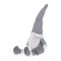 Gnomo di Natale Grigio 47 cm - Decorazione per Mensola/Albero di Natale