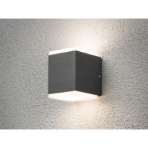 Konstsmide - Led Außenwandleuchte Monza Aluminium In Anthrazit, 2x 6 W, 1100 Lm, Ip54