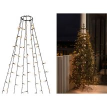 Hängende led Christbaum Lichterkette 240 bernsteinfarbene LED ́s - 'Baummantel'