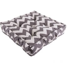 Bodenkissen 60 cm x 60 cm x 12 cm, grau 70% Baumwolle/30% Polyester Kissen - Go-de