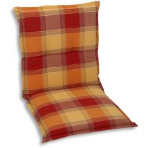 Niederlehner-Auflage Classic 100 x 50 x 7 cm, rot kariert Sitzpolster - Go-de