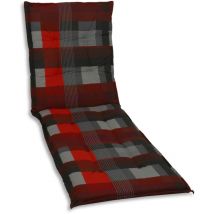 Go-de - Liegenauflage 190 X 60 X 8 Cm Rot Kariert Auflage Polster Kissen Rollliege
