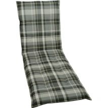 Rollliegen-Auflage grau-kariert, 190 x 60 x 6 cm Sitzpolster - Go-de