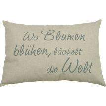 Sprüchekissen 60 x 40 x 12 cm, beige Dekorative Kissen - Go-de