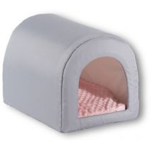 Dogogo - Gogift caseta para perro cueva cama 40 x 33 x 29 cm gris claro
