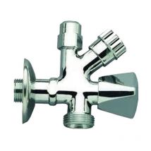 Rubinetto Sottolavabo 10X1-2 Con Attacco Lavatrice Cromo - Go Plast