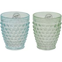 Gobelet à eau en verre transparent – 10,3 cm de diamètre – 8,8 cm de hauteur – Matières