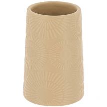 Gobelet gres rond ethnic spirals - beige - Tendance