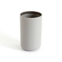 Gelco Design - Gobelet Porte Brosse à Dents Bicolore Gris clair 6x6x20 cm